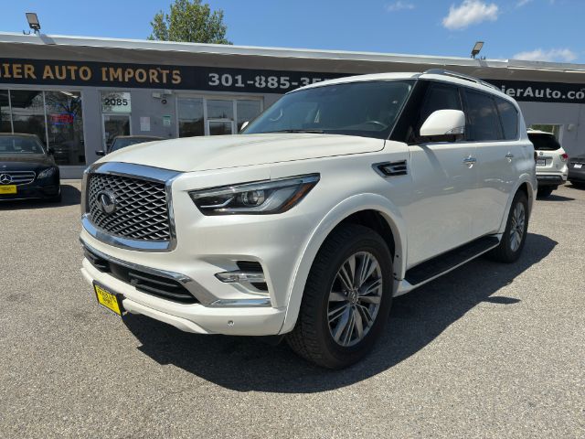 Moonstone White 2024 INFINITI QX80 Luxe RWD SUV / Crossover Rear-Wheel Drive Automatic