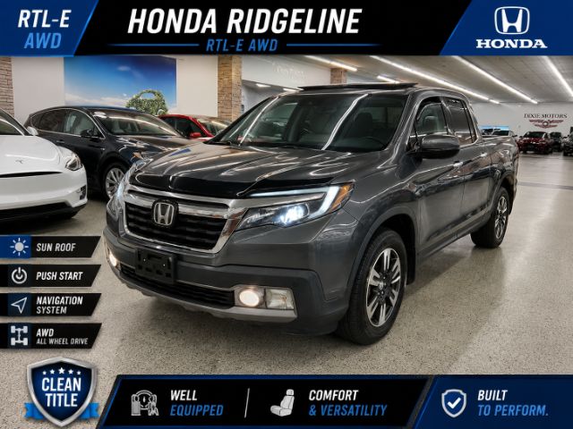 Gray 2018 Honda Ridgeline Pickup Truck All-Wheel Drive 6-Speed Automatic