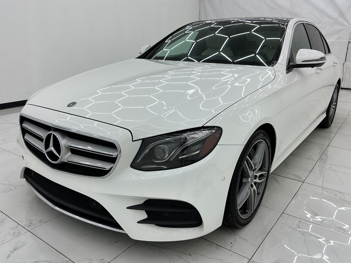 White 2019 Mercedes-Benz E-Class Sedan Rear-Wheel Drive Automatic