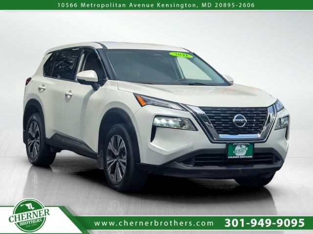Pearl White Tricoat 2021 Nissan Rogue SUV / Crossover All-Wheel Drive Continuously Variable Transmission