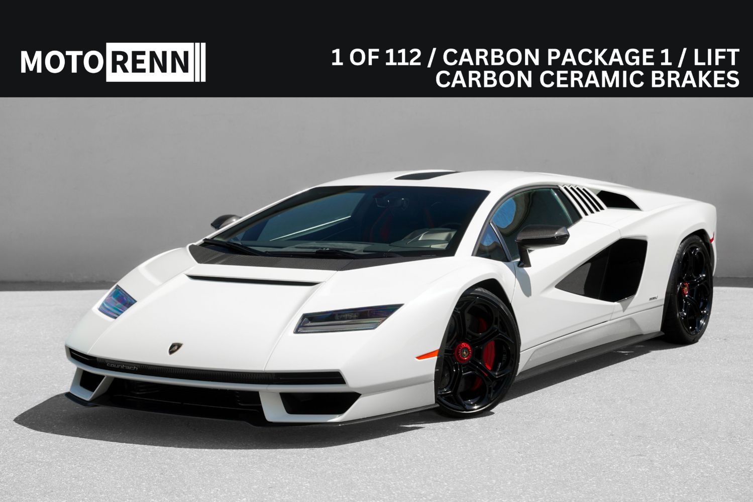 Bianco Siderale 2022 Lamborghini Countach Coupe All-Wheel Drive Automatic