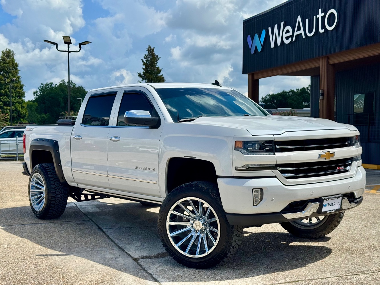 White 2018 Chevrolet Silverado 1500 Pickup Truck Four-Wheel Drive Automatic
